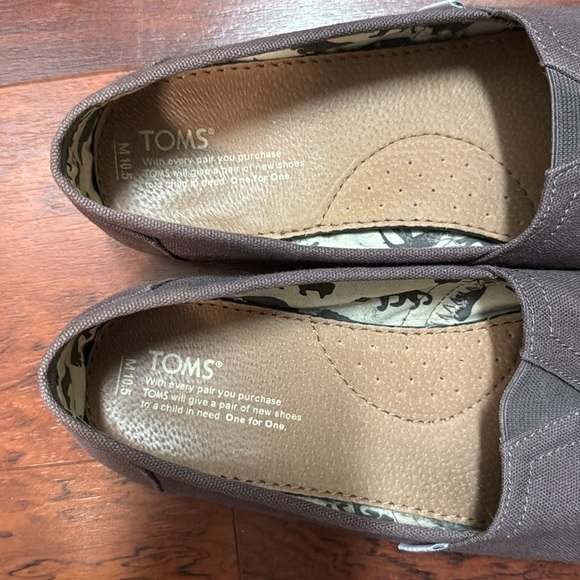 Toms Gray Canvas Slip-On Loafers - Picture 3 of 7